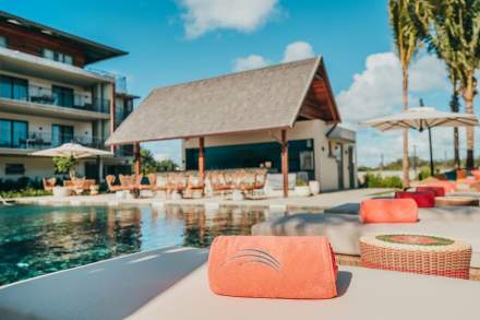 Outdoor pool, residence spa mauritius, spa by Sothys